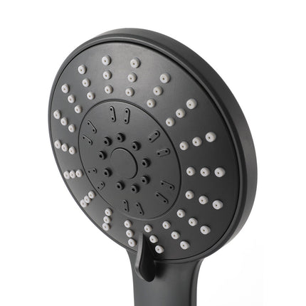 Handheld Shower Head 4.5" High Pressure 5 Modes Poweful Round Black 3