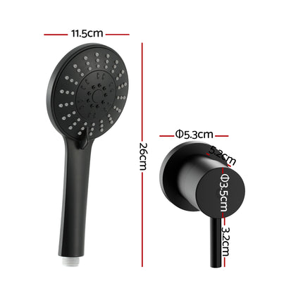 Cefito 4.5" Handheld Shower Head Round with Wall Twin Swivel Bathroom Tap 3