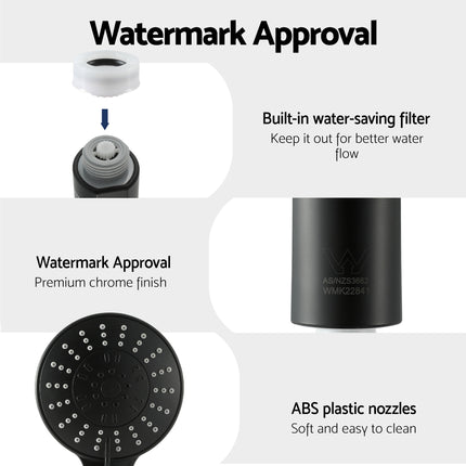Cefito 4.5" Handheld Shower Head Round with Wall Twin Swivel Bathroom Tap 7