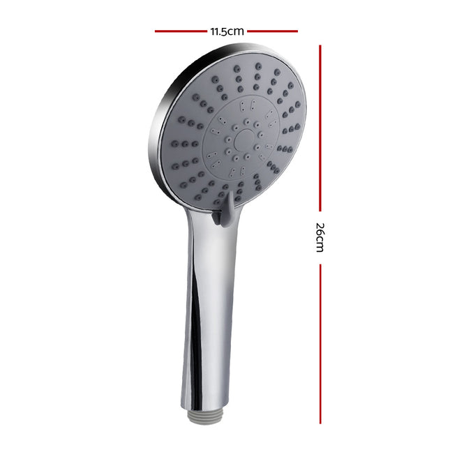 Handheld Shower Head 4.5" High Pressure 5 Modes Poweful Round Chrome 2