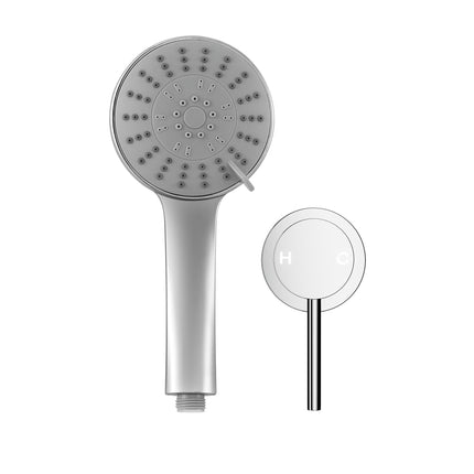 Cefito 4.5" Handheld Shower Head Round with Wall Bathroom Mixer Silver 4