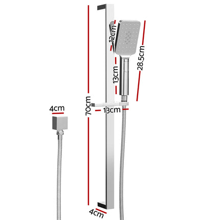 Handheld Shower Head Set 3.1'' High Pressure Silver 2