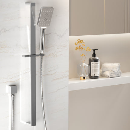 Handheld Shower Head Set 3.1'' High Pressure Silver 4
