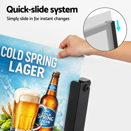 A1 Frame Sign Stand Single Sided Poster Display Board Outdoor Advertising 60x90cm 5