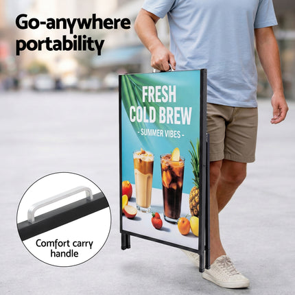 A1 Frame Sign Stand Single Sided Poster Display Board Outdoor Advertising 60x90cm 6
