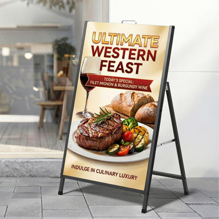 A1 Frame Sign Stand Single Sided Poster Display Board Outdoor Advertising 60x90cm 10
