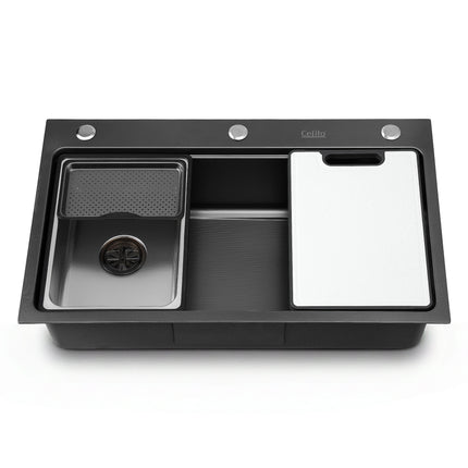 Cefito Kitchen Sink 304 Stainless Steel Bar Sink Millet Grain Water Basin Sink 3