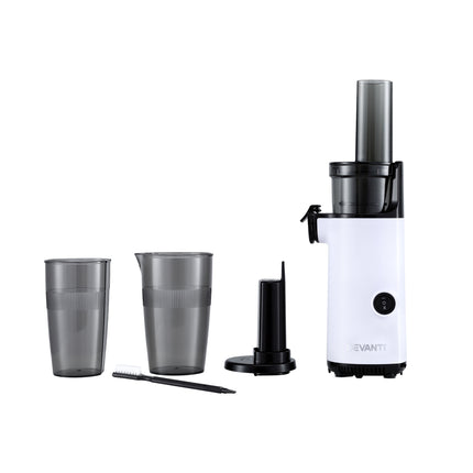 Devanti Slow Juicer Cold Press Fruit Juice Extractor 130W White 3