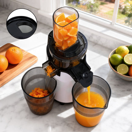Devanti Slow Juicer Cold Press Fruit Juice Extractor 130W White 5