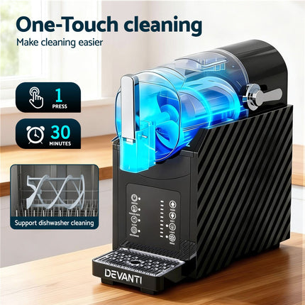 Devanti 1.8L Slushie Machine Maker Frozen Smoothies Milkshakes Black 5