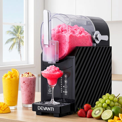 Devanti 1.8L Slushie Machine Maker Frozen Smoothies Milkshakes Black 9
