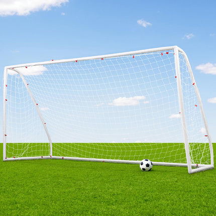 Everfit 12FT Soccer Football Goal Net UPVC Frame with PE Mesh Weatherproof Portable Goals for Backyard Training Competitive Play 7