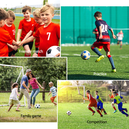 Everfit 8FT Soccer Football Goal Net UPVC Frame with PE Mesh Weatherproof Portable Goals for Backyard Training Competitive Play 6
