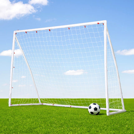 Everfit 8FT Soccer Football Goal Net UPVC Frame with PE Mesh Weatherproof Portable Goals for Backyard Training Competitive Play 7