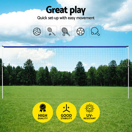 Everfit 6M Portable Volleyball Net Set Adjustable Height Multi-Sport Net with Ball and Bag 4