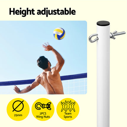 Everfit 6M Portable Volleyball Net Set Adjustable Height Multi-Sport Net with Ball and Bag 5