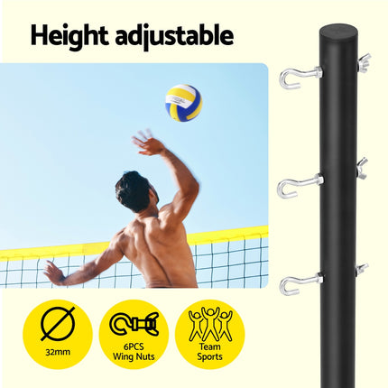 Everfit 9M Portable Volleyball Net Set with Ball Boundary Lines Badminton Tennis 5
