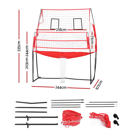 Everfit 8ft Volleyball Net Training Equipment Adjustable Height Portable with Ball and Bag 2