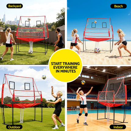 Everfit 8ft Volleyball Net Training Equipment Adjustable Height Portable with Ball and Bag 5