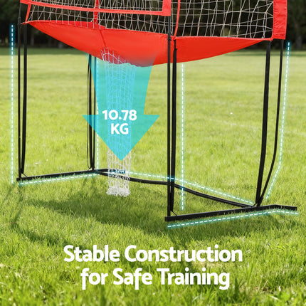 Everfit 8ft Volleyball Net Training Equipment Adjustable Height Portable with Ball and Bag 6