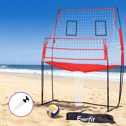 Everfit 8ft Volleyball Net Training Equipment Adjustable Height Portable with Ball and Bag 7