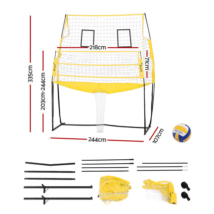 Everfit 8ft Volleyball Net Free-standing Adjustable Height Portable with Ball and Bag 2