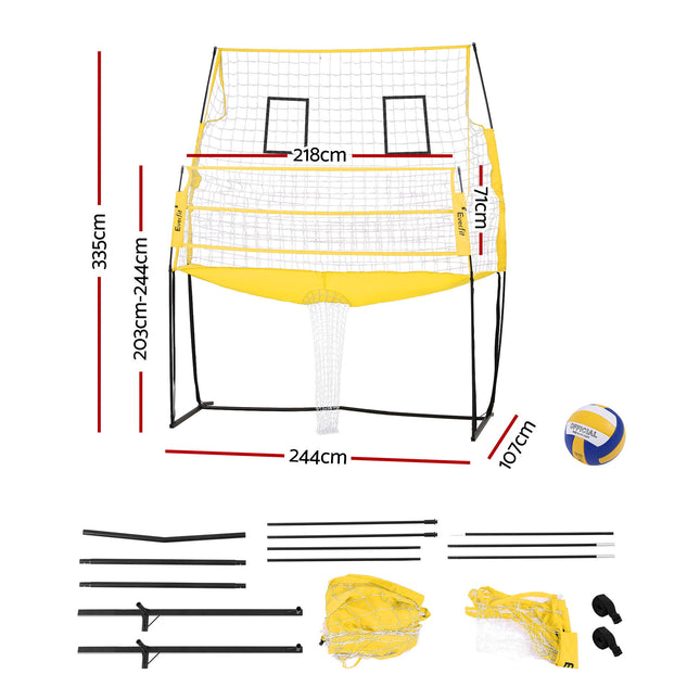 Everfit 8ft Volleyball Net Free-standing Adjustable Height Portable with Ball and Bag 2
