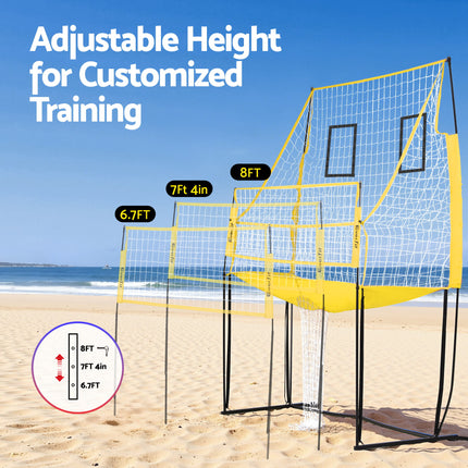 Everfit 8ft Volleyball Net Free-standing Adjustable Height Portable with Ball and Bag 4