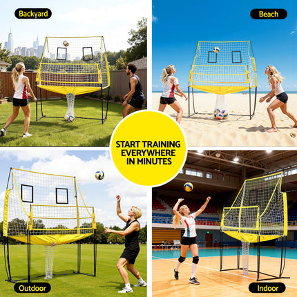 Everfit 8ft Volleyball Net Free-standing Adjustable Height Portable with Ball and Bag 5