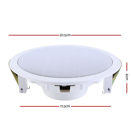 2 x 6" In Ceiling Speakers Home 80W Speaker Theatre Stereo Outdoor Multi Room 2