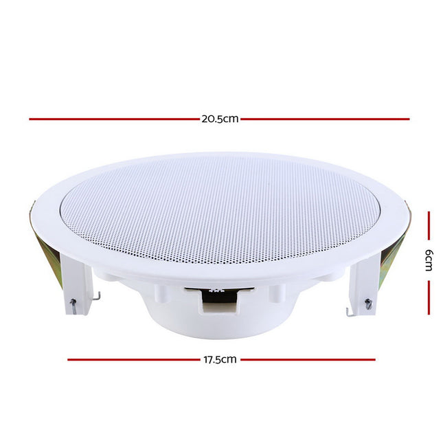2 x 6" In Ceiling Speakers Home 80W Speaker Theatre Stereo Outdoor Multi Room 2