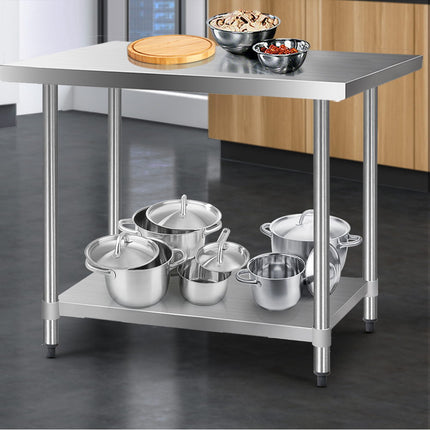 Cefito 1219x610mm Stainless Steel Kitchen Bench 430 8