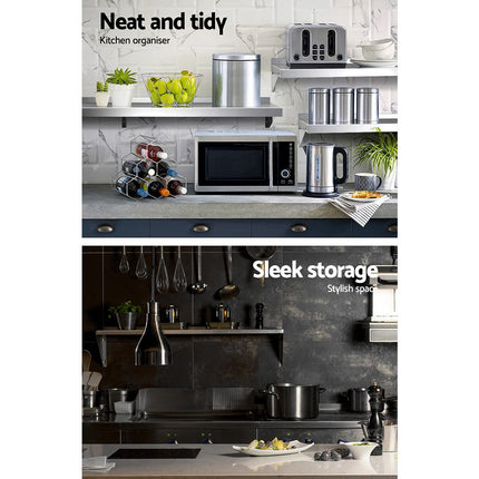 Cefito 900mm Stainless Steel Kitchen Wall Shelf Mounted Rack 3