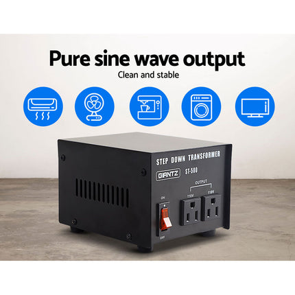 Giantz Step Down Transformer 500W 240V TO 110V Stepdown Voltage Converter AU-US 5