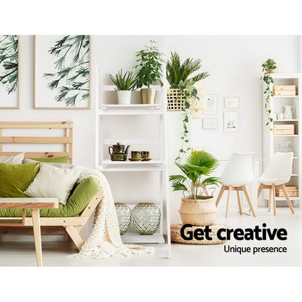 Artiss Bookshelf Corner Shelf 3 Tiers - ZANE White 3