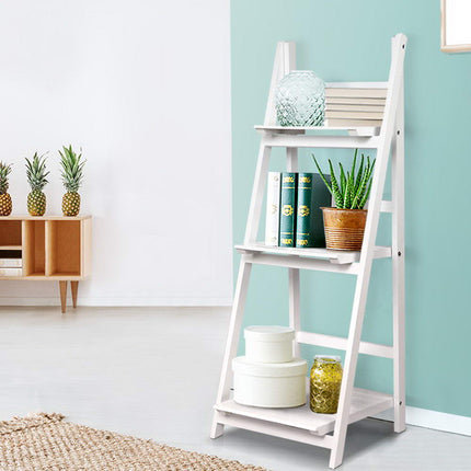 Artiss Bookshelf Corner Shelf 3 Tiers - ZANE White 7