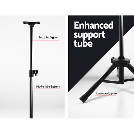 Alpha Speaker Stand 65-120cm Adjustable Height Surround Sound Studio Home 2pcs 6