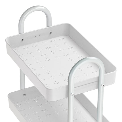 Artiss Storage Trolley Kitchen Cart 3 Tiers Rack Shelf Organiser Wheels White 3