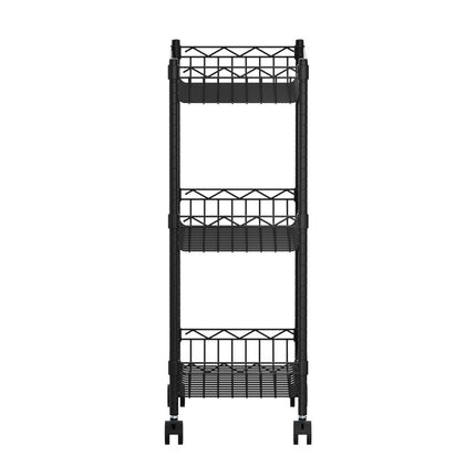 Artiss 3-Tier Shelving Unit Adjustable Garage Storage Kitchen Rack With Wheels 4