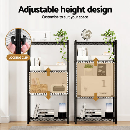 Artiss 4-Tier Shelving Unit Adjustable Garage Storage Shelves Kitchen Rack Steel 7