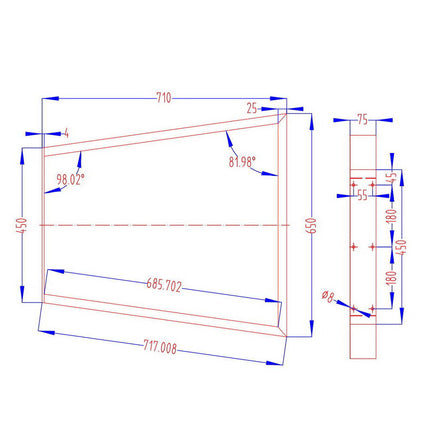 Artiss Metal Table Legs DIY Trapezoid 45X65CM Set of 2 2