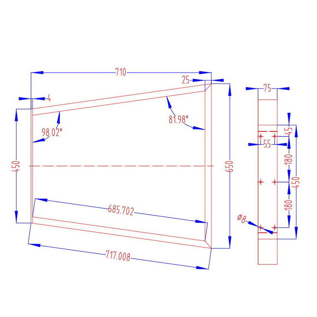 Artiss Metal Table Legs DIY Trapezoid 45X65CM Set of 2 2