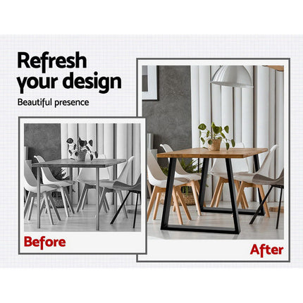 Artiss Metal Table Legs DIY Trapezoid 45X65CM Set of 2 4