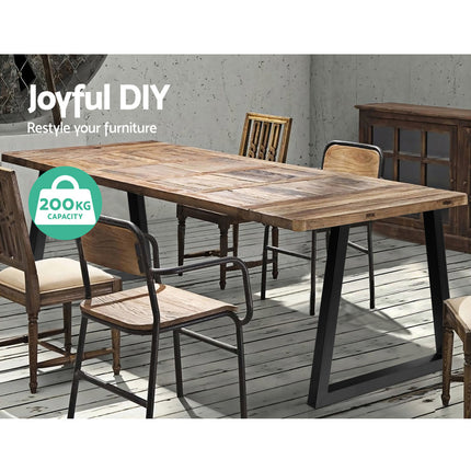 Artiss Metal Table Legs DIY Trapezoid 45X65CM Set of 2 5