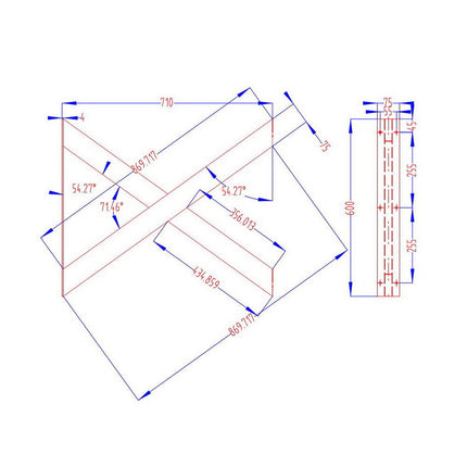 Artiss Metal Table Legs DIY X-shaped 71X60CM Set of 2 2