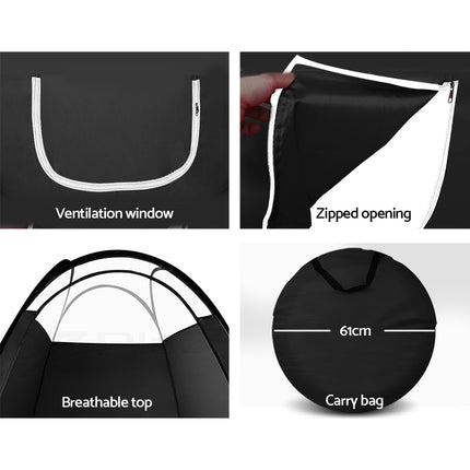 Portable Pop Up Tanning Tent - Black 5