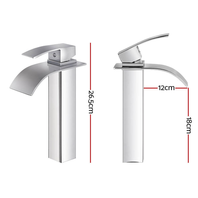 Cefito Bathroom Basin Mixer Tap Thin Tall Faucet Vanity Laundry Black 2