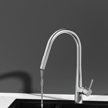 Cefito Kitchen Mixer Tap Pull Out Round 2 Mode Sink Basin Faucet Swivel WELS Chrome