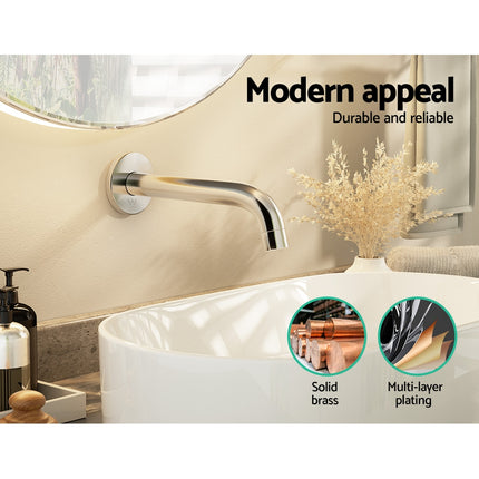 Cefito Bathroom Mixer Spout Wall Bath Tap Round Shower Bathtub Chrome 5