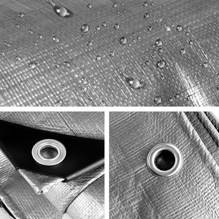 Instahut Tarp Tarpaulin 3.6x6m Canvas Camping Heavy Duty Sun Cover 3